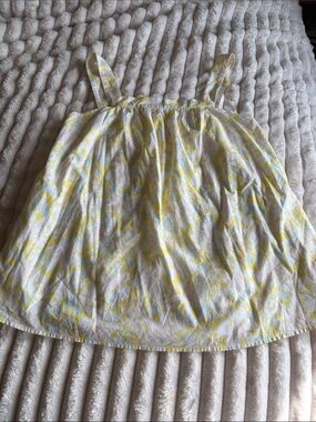 Maternity , Hatch Cream and Pale Yellow Floral Sleeveless MaternityTop